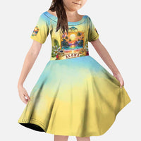 Aloha Hawaii Turtle Family Matching Short Sleeve Bodycon Dress and Hawaiian Shirt Retro Style - Polynesian Pride