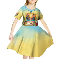 Aloha Hawaii Turtle Kid Short Sleeve Dress Retro Style - Polynesian Pride