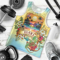 Aloha Hawaii Turtle Men Tank Top Retro Style - Polynesian Pride