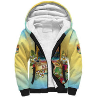 Aloha Hawaii Turtle Sherpa Hoodie Retro Style - Polynesian Pride