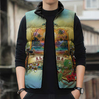 Aloha Hawaii Turtle Sleeveless Puffer Jacket Retro Style LT05 - Polynesian Pride