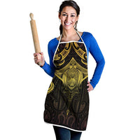 New Zealand Aotearoa Apron Maori Manta Ray Moko Gold - Polynesian Pride