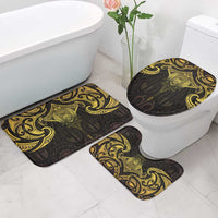 New Zealand Aotearoa Bathroom Set Maori Manta Ray Moko Gold - Polynesian Pride