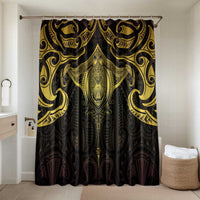 New Zealand Aotearoa Bathroom Set Maori Manta Ray Moko Gold - Polynesian Pride