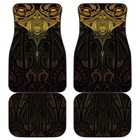 New Zealand Aotearoa Car Mats Maori Manta Ray Moko Gold - Polynesian Pride