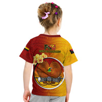 Papua New Guinea Madang Province Kid T Shirt Mix Coat Of Arms Polynesian Pattern LT05 - Polynesian Pride