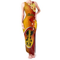 Personalized Papua New Guinea Madang Province Family Matching Tank Maxi Dress and Hawaiian Shirt Mix Coat Of Arms Polynesian Pattern LT05 Mom's Dress Yellow - Polynesian Pride