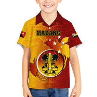 Personalized Papua New Guinea Madang Province Kid Hawaiian Shirt Mix Coat Of Arms Polynesian Pattern LT05 - Polynesian Pride