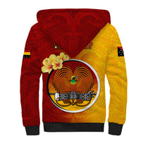 Personalized Papua New Guinea Madang Province Sherpa Hoodie Mix Coat Of Arms Polynesian Pattern LT05 - Polynesian Pride