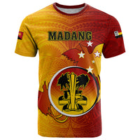 Personalized Papua New Guinea Madang Province T Shirt Mix Coat Of Arms Polynesian Pattern LT05 Yellow - Polynesian Pride
