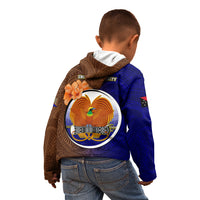 Papua New Guinea Manus Province Kid Hoodie Mix Coat Of Arms Polynesian Pattern LT05 - Polynesian Pride