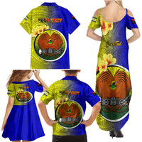 Personalized Papua New Guinea Morobe Province Family Matching Summer Maxi Dress and Hawaiian Shirt Mix Coat Of Arms Polynesian Pattern LT05 - Polynesian Pride