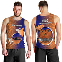 Papua New Guinea New Ireland Province Men Tank Top Mix Coat Of Arms Polynesian Pattern LT05 - Polynesian Pride