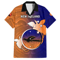 Personalized Papua New Guinea New Ireland Province Family Matching Summer Maxi Dress and Hawaiian Shirt Mix Coat Of Arms Polynesian Pattern LT05 Dad's Shirt - Short Sleeve Blue - Polynesian Pride