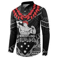 Custom Samoa Wrestling Button Sweatshirt Samoan Wrestler Ulafala Style LT05 - Polynesian Pride