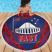 FAST Party Samoa Beach Blanket Samoan Coat Of Arms Ulafala Style LT05 - Polynesian Pride