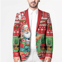 Mele Kalikimaka Hawaii Christmas Blazer Funny Santa 67 Gen Alpha Slang - Polynesian Pride
