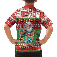Mele Kalikimaka Hawaii Christmas Family Matching Puletasi and Hawaiian Shirt Funny Santa 67 Gen Alpha Slang - Polynesian Pride
