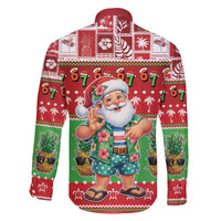 Mele Kalikimaka Hawaii Christmas Family Matching Puletasi and Hawaiian Shirt Funny Santa 67 Gen Alpha Slang - Polynesian Pride