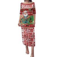 Mele Kalikimaka Hawaii Christmas Family Matching Puletasi and Hawaiian Shirt Funny Santa 67 Gen Alpha Slang - Polynesian Pride
