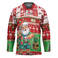 Mele Kalikimaka Hawaii Christmas Hockey Jersey Funny Santa 67 Gen Alpha Slang - Polynesian Pride