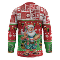Mele Kalikimaka Hawaii Christmas Hockey Jersey Funny Santa 67 Gen Alpha Slang - Polynesian Pride