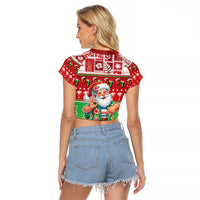 Mele Kalikimaka Hawaii Christmas Raglan Cropped T Shirt Funny Santa 67 Gen Alpha Slang - Polynesian Pride