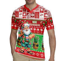 Mele Kalikimaka Hawaii Christmas Rugby Jersey Funny Santa 67 Gen Alpha Slang LT05 - Polynesian Pride