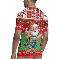 Mele Kalikimaka Hawaii Christmas Rugby Jersey Funny Santa 67 Gen Alpha Slang LT05 - Polynesian Pride