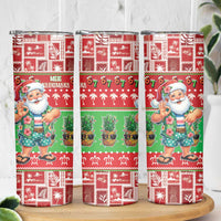 Mele Kalikimaka Hawaii Christmas Skinny Tumbler Funny Santa 67 Gen Alpha Slang - Polynesian Pride
