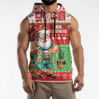 Mele Kalikimaka Hawaii Christmas Sleeveless Hoodie Funny Santa 67 Gen Alpha Slang - Polynesian Pride