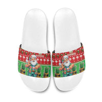 Mele Kalikimaka Hawaii Christmas Slide Sandals Funny Santa 67 Gen Alpha Slang - Polynesian Pride