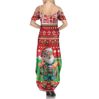 Mele Kalikimaka Hawaii Christmas Summer Maxi Dress Funny Santa 67 Gen Alpha Slang - Polynesian Pride