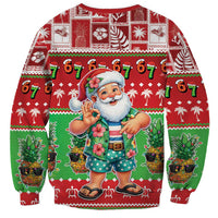 Mele Kalikimaka Hawaii Christmas Sweatshirt Funny Santa 67 Gen Alpha Slang - Polynesian Pride
