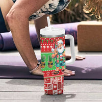 Mele Kalikimaka Hawaii Christmas Tumbler With Handle Funny Santa 67 Gen Alpha Slang - Polynesian Pride