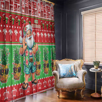 Mele Kalikimaka Hawaii Christmas Window Curtain Funny Santa 67 Gen Alpha Slang - Polynesian Pride
