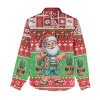 Mele Kalikimaka Hawaii Christmas Women Casual Shirt Funny Santa 67 Gen Alpha Slang - Polynesian Pride