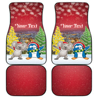 Christmas In July Car Mats Funny Dabbing Dance Koala And Blue Penguins