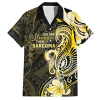 Sarcoma Awareness Family Matching Short Sleeve Bodycon Dress and Hawaiian Shirt You Are Stronger Than Sarcoma