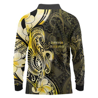 Sarcoma Awareness Long Sleeve Polo Shirt You Are Stronger Than Sarcoma