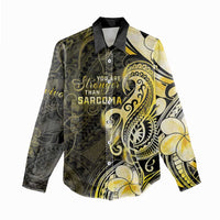 Sarcoma Awareness Women Casual Shirt You Are Stronger Than Sarcoma