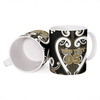 Custom Aotearoa Waikato Tainui Ceramic Mug Maori Tribal Pattern
