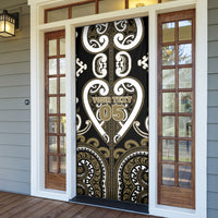 Custom Aotearoa Waikato Tainui Door Cover Maori Tribal Pattern