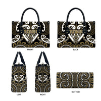 Aotearoa Waikato Tainui Leather Bag Maori Tribal Pattern