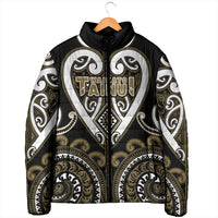 Custom Aotearoa Waikato Tainui Padded Jacket Maori Tribal Pattern
