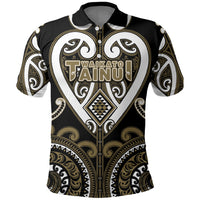 Custom Aotearoa Waikato Tainui Polo Shirt Maori Tribal Pattern LT05 Dark Yellow - Polynesian Pride