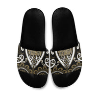 Aotearoa Waikato Tainui Slide Sandals Maori Tribal Pattern