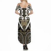 Custom Aotearoa Waikato Tainui Summer Maxi Dress Maori Tribal Pattern LT05 - Polynesian Pride