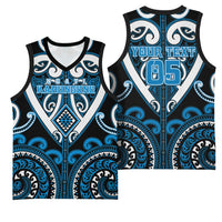 Custom Aotearoa Ngati Kahungunu Basketball Jersey Maori Tribal Pattern