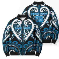 Custom Aotearoa Ngati Kahungunu Bomber Puffer Jacket Maori Tribal Pattern